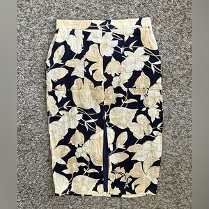 Reiss Jackson Linen Midi Skirt